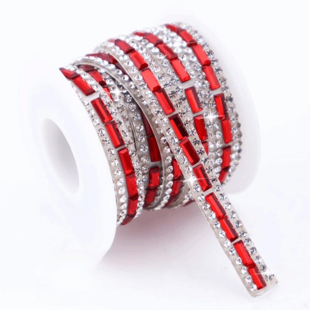 Rhinestone Trim Colorful Crystal Strip Self Adhesive Flexible Rhinestone Strip DIY Supply Shiny Apparel Accessory Bag Decor