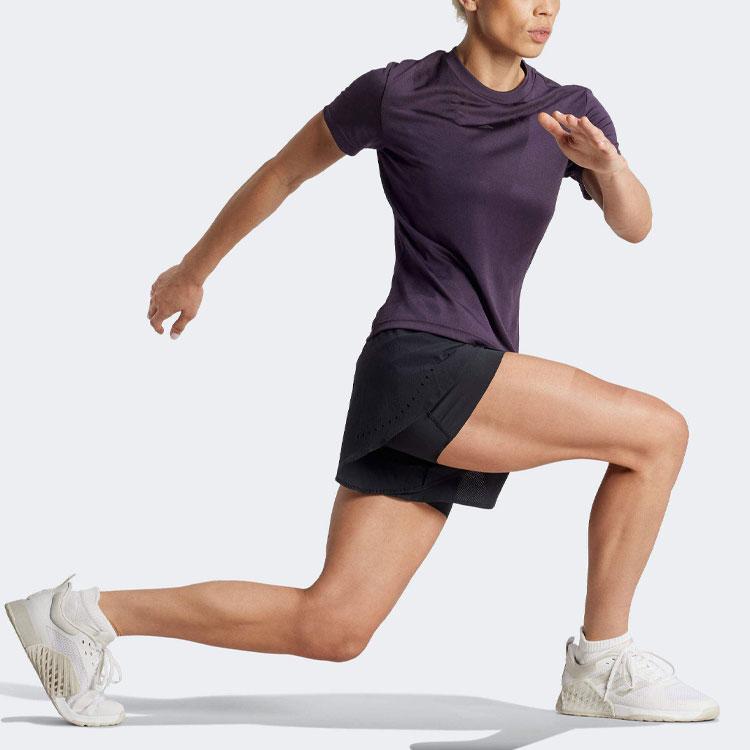 Adidas Designed For Training Heat.Rdy Hiit 2-In-1 Shorts Women Bottoms Black IM8178