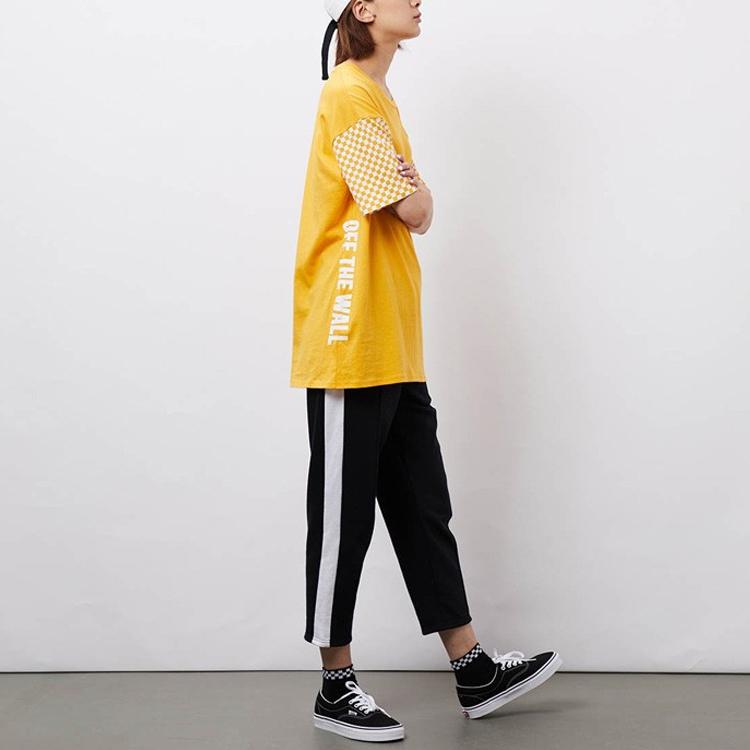 Vans Sport Casual Patchwork Knitted Cuffed Sweatpants Women bottoms Black VN0A3ZONBLK