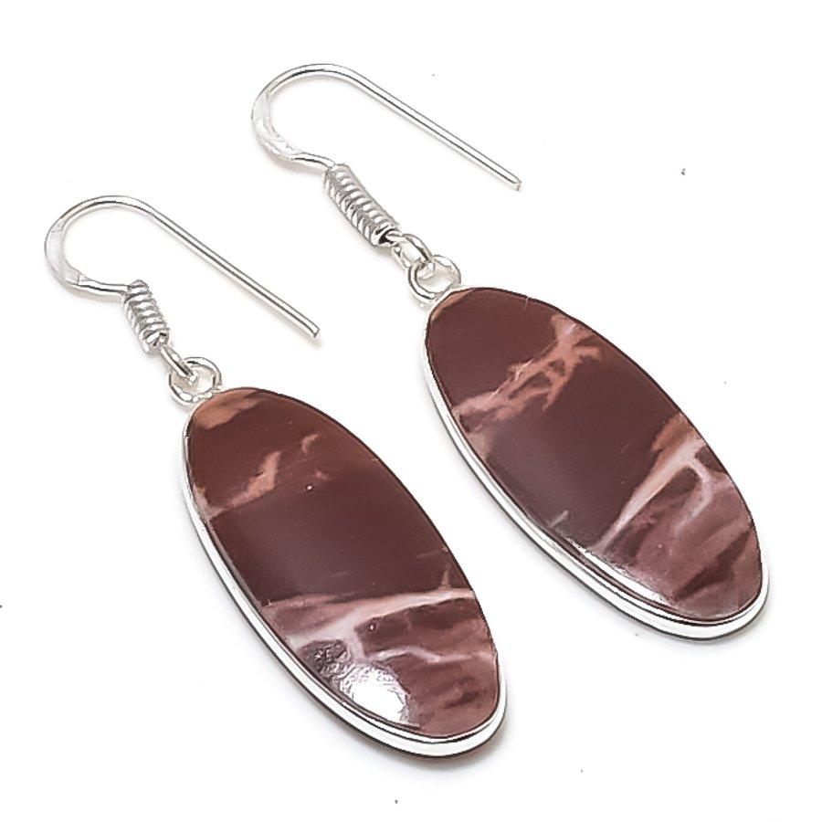 

Natural Cappuccino Jasper 925 Sterling Silver Jewelry Earring 1.85 AEE-10918