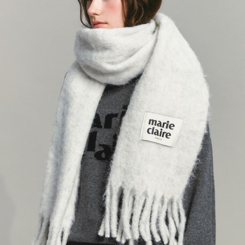 

Marieclaire Soft Solid Big Wool Muffler (MAEDSC07MIV) IV(Ivory)_FF(FREE)