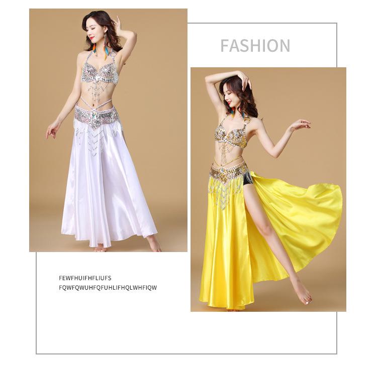 Handmade Beaded Belly Dance Costume Set - Bra & Waistband for Stage or Nightclub