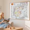 Spanish Map-Spain Map-Wine Distribution Decorative Hanging Picture for Travel,Educational Tool,Photo Shoot Background