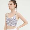 With Chest Pad Export Beauty Back High Elastic Quick-Drying Printing Yoga Straps Women's Wrapped Chest Bubble Wrap Running Sports Fitness Bra