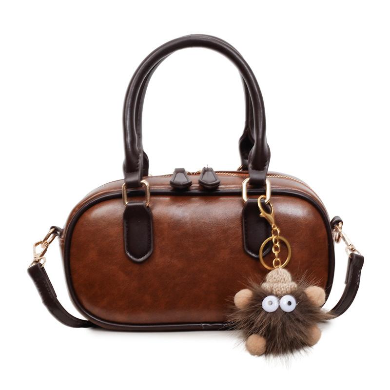 Retro Casual Hand-held Small Square Bag, Fashionable Single-shoulder Bag, Simple Commuting Crossbody Bag