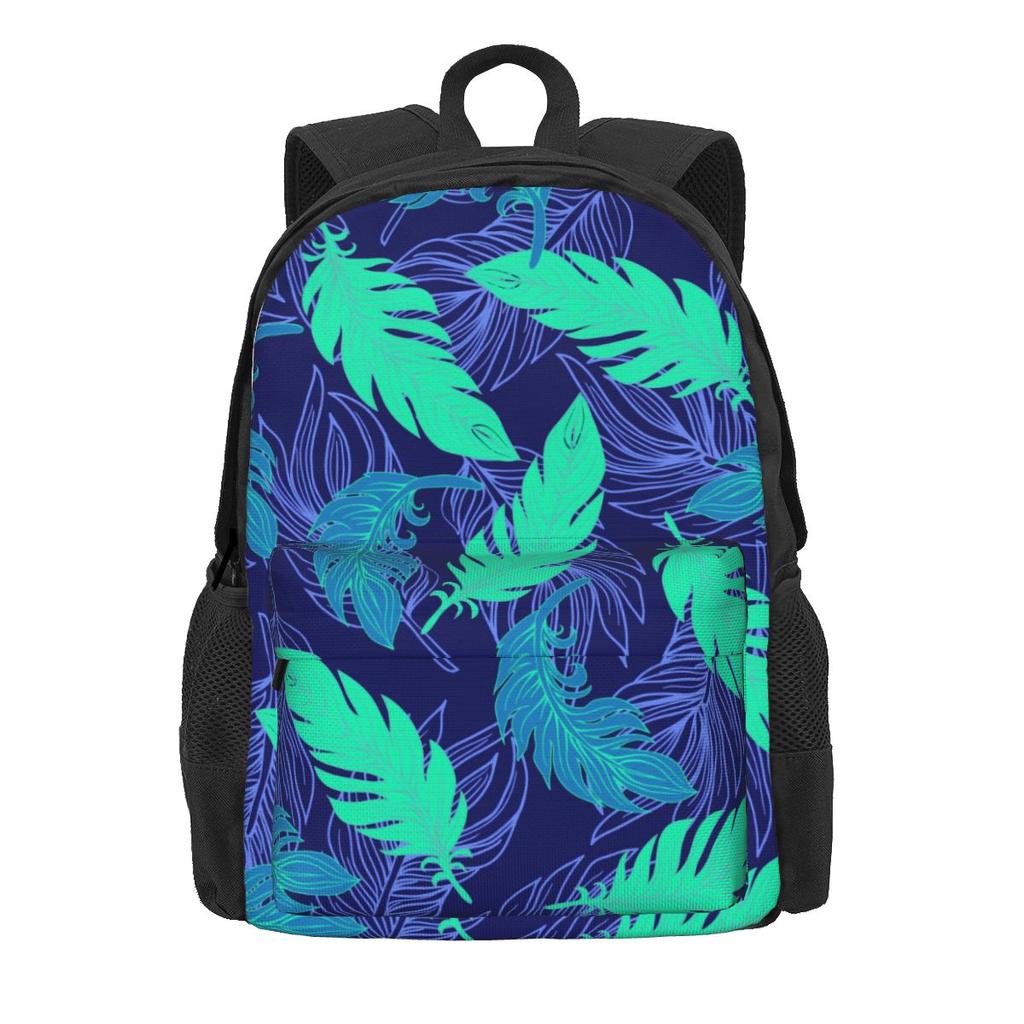 Tropical Palm Leaf Backpack Jungle Print Outdoor Backpacks Youth Fun School Bags High Quality Big Rucksack