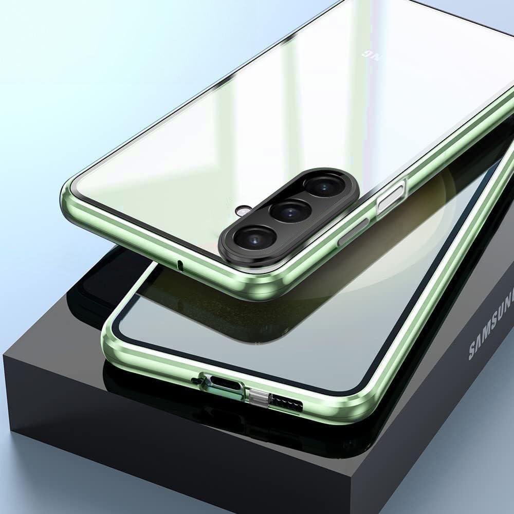 Case for Samsung Galaxy A26 5G, Magnetic Dual Glass, Green
