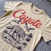 Retro Coyote T-Shirt, Vintage Desert Wildlife Graphic Tee, Retro Western Nature Shirt, Wild West Aesthetic T-Shirt