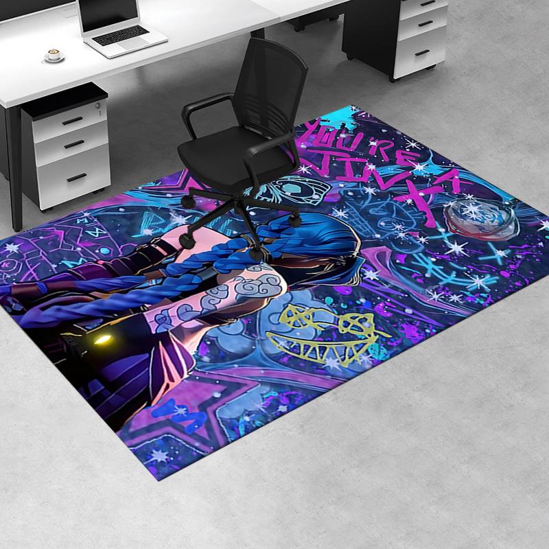 Charming Blue Butterfly Office Chair Mat: Decorative Home Office Gift for Any Room.122302a