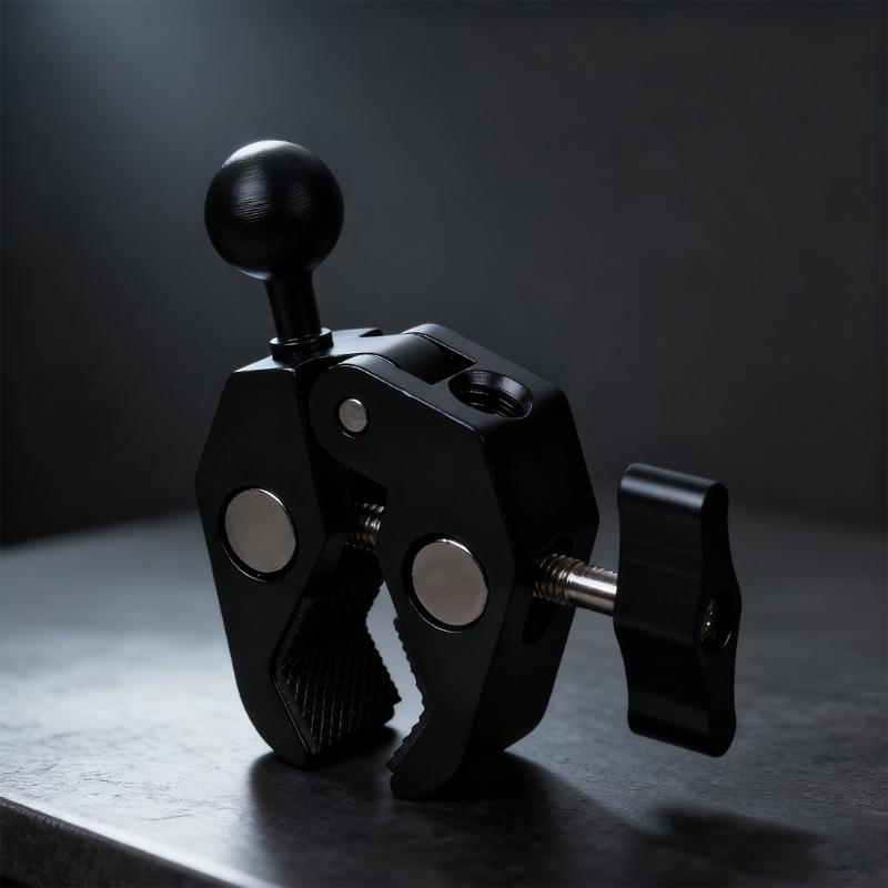 Handlebar Clamp Mount Base 17mm Ball Head for Rails 12-50mm Aluminum Bike Motorbike Phone Mount Holder Claw Clamp Base