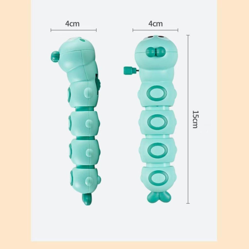 Wind-Up Fuzzy Caterpillar Crawling Baby Pacifier Toy