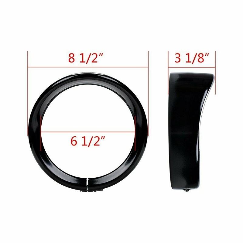 7 Inch Chrome Headlight Trim Ring Bezel Motorcycle Headlamp Decor Cover Accessories for Harley Touring Street Glide 1983-2013