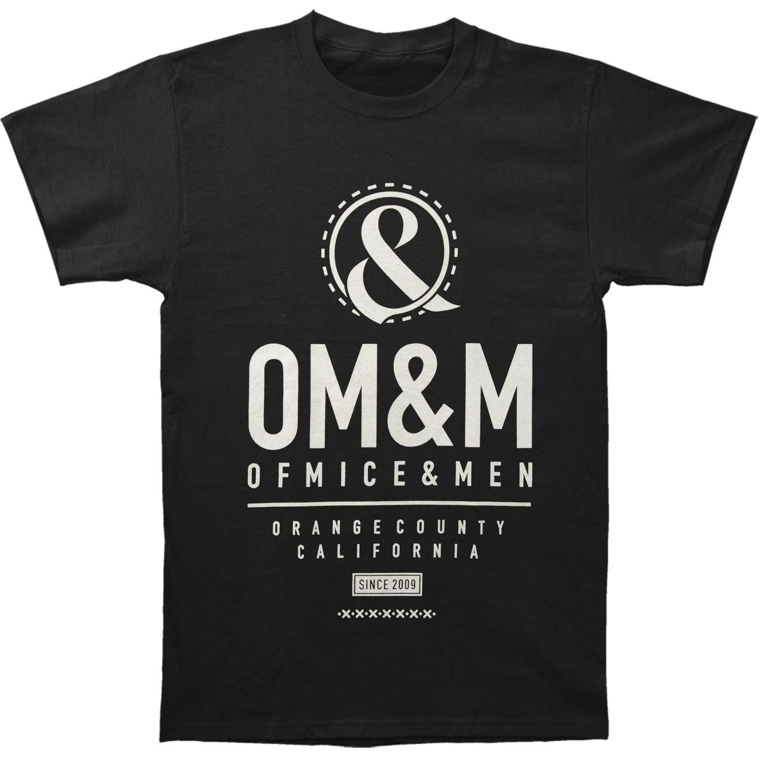 Men s Of Mice & Men Stitches Slim Fit T-shirt Small Black S