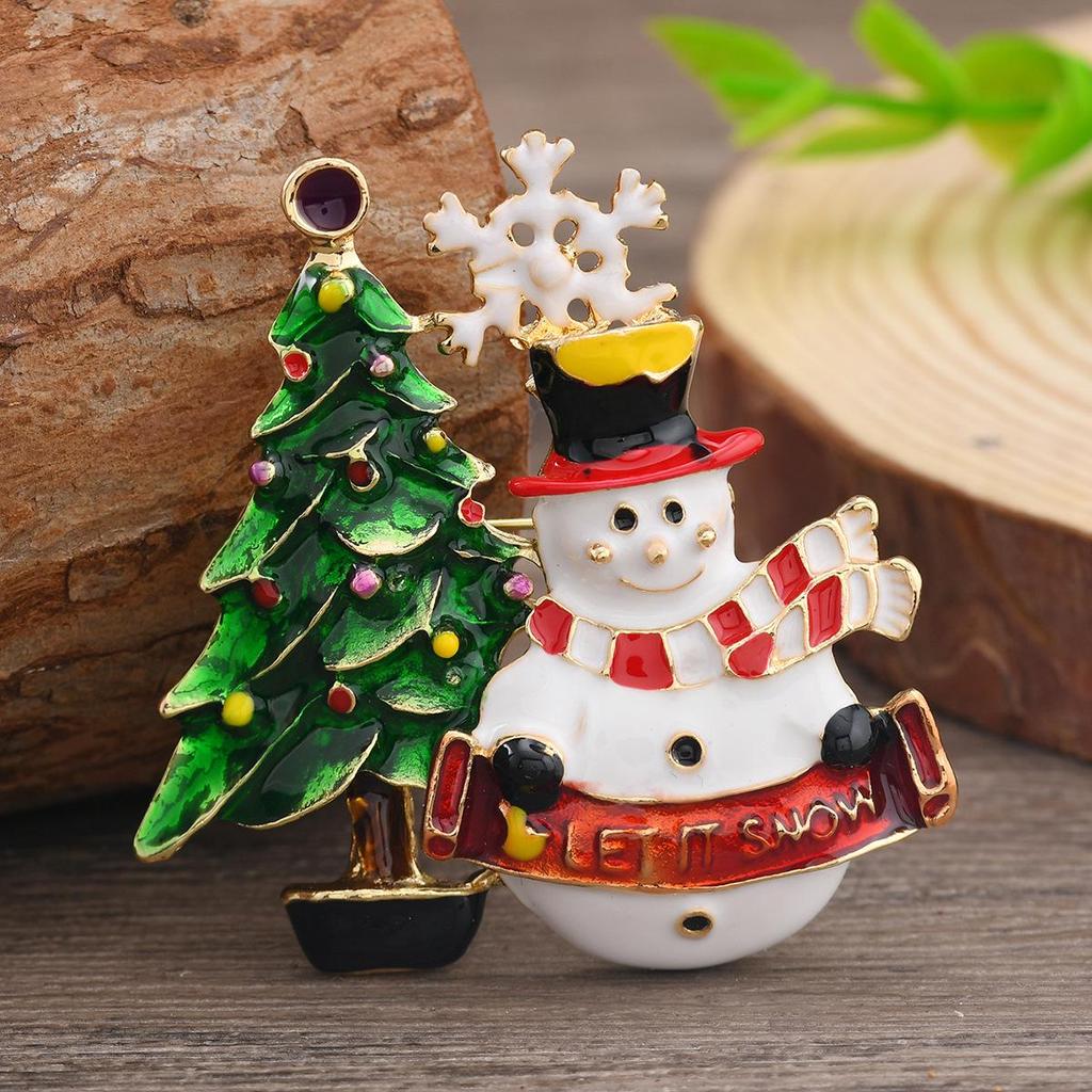 Exquisite Rhinestone Christmas Bell Brooch and Lapel Pin Ornament