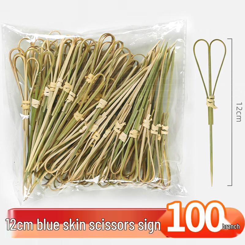 YouAo 12cm Heart-shaped Bamboo Fruit Picks - 100 Pcs 100 штук