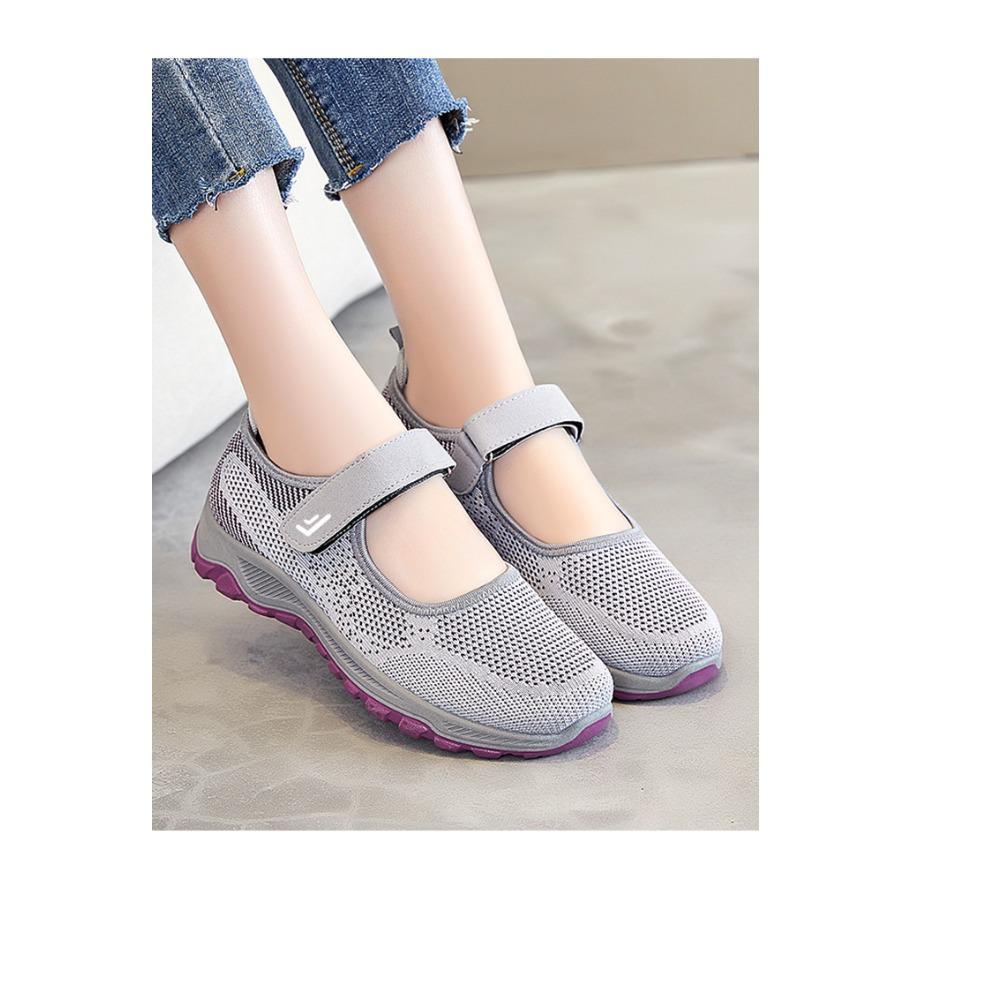 Women's Shoes New Walking Shoes  Elderly Mother Shoes Hollow Breathable Shoes Lightweight Breathable Mesh Shoes KT