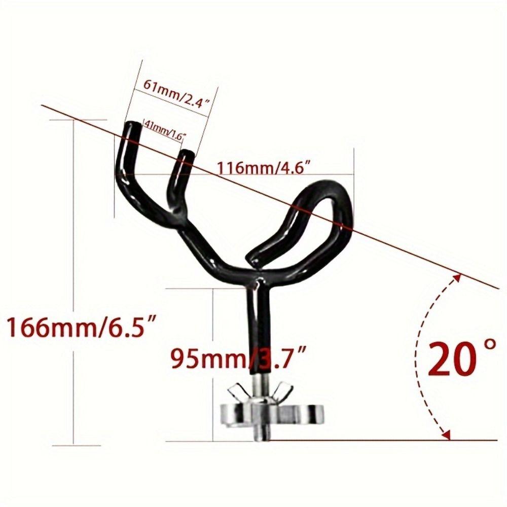 20 Degree Fishing Pole Holders Black Portable Fishing Pole Stand Fishing Boat Rod Holder Men