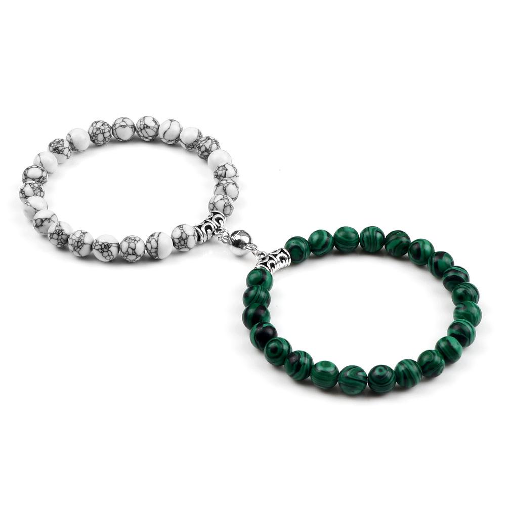 Couple's Magnetic Buckle Beaded Bracelets - Valentine's Day Gift