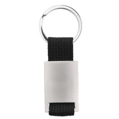 Tech Rectangular Metal Keyring