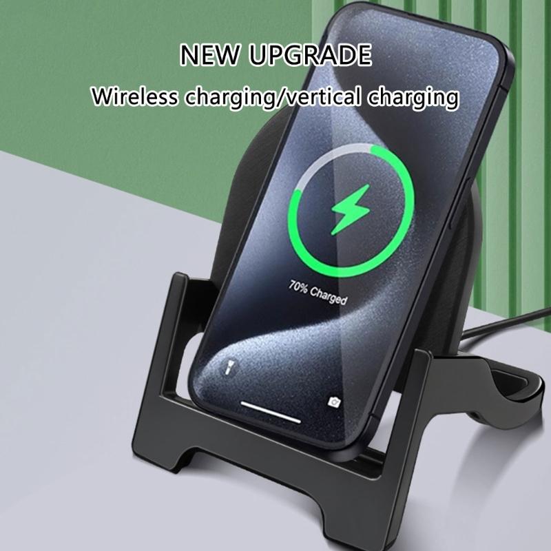 Multifunctional Phone Holder Table Phone Bracket Wireless Charging Stand ABS Texture Phone Holder Perfect for Office Use