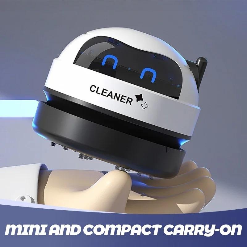 Mini Rechargeable Automatic Dust Extractor Vacuum - Portable Cleaner for Keyboard, Car, Pet Hair & Rubber Shavings