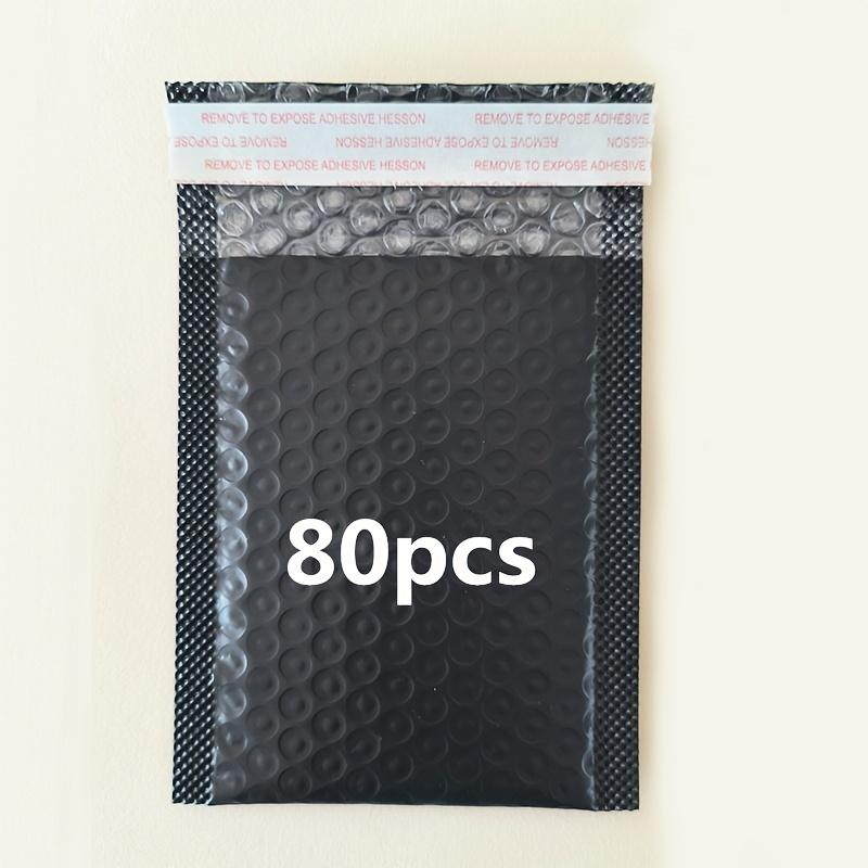 

80pcs Black Bubble Mailers 4.33x6.69/7.47in - Durable PE Material, Waterproof & Shockproof, Ideal for Small Gifts & Jewelry Packaging