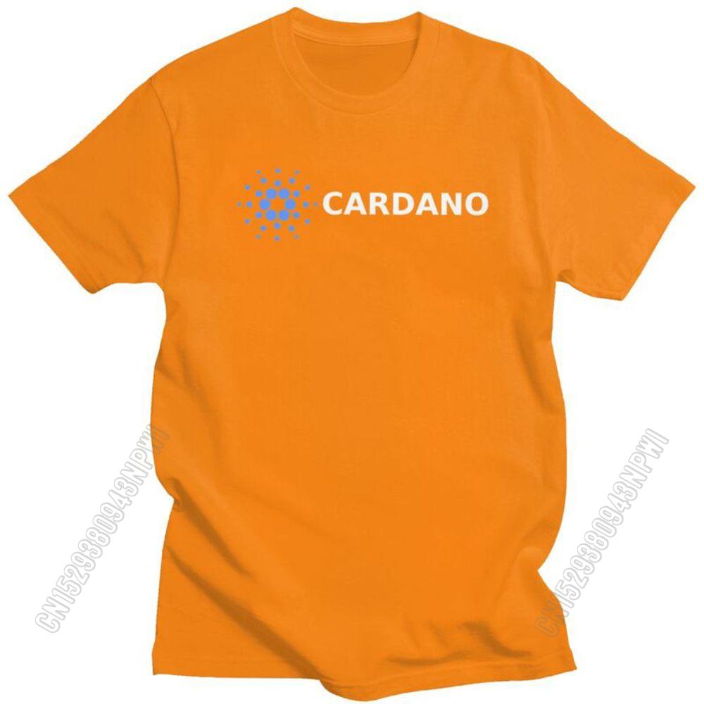 Classic Fashion Cardano Logo T Shirt Men Pure Cotton T-Shirt Leisure Bitcoin Crypto Coin Tee Tops Streetwear Tshirt