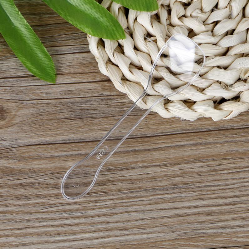 Transparent Disposable Dessert Spoon for Ice Cream, Mousse, Yogurt, Pudding, and Popsicles