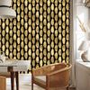 Black and Gold Tropical Gold and Black Pattern Wallpaper 50x1000