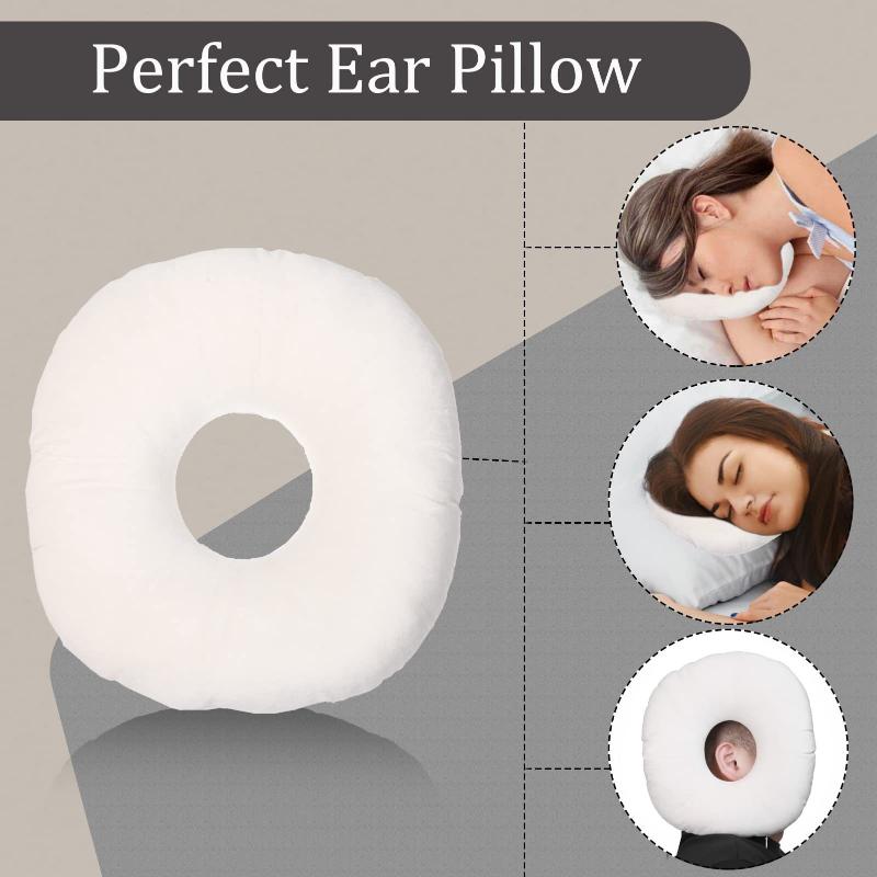 Ear Piercing Pillow For Side Sleepers O Shaped Ear Guards Pillow With Ear Hole For Home Travel For Pain Ear Pressure Sores