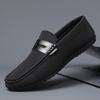 Summer Men Casual Shoes Leather Moccasins Breathable Slip on Italian Boat Shoes Luxury Brand Mens Driving Loafers Size 39-46