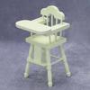 Simulation Stool Convenient to Store Simulated Wood Dollhouse High Chair Model for 1/12 Doll House