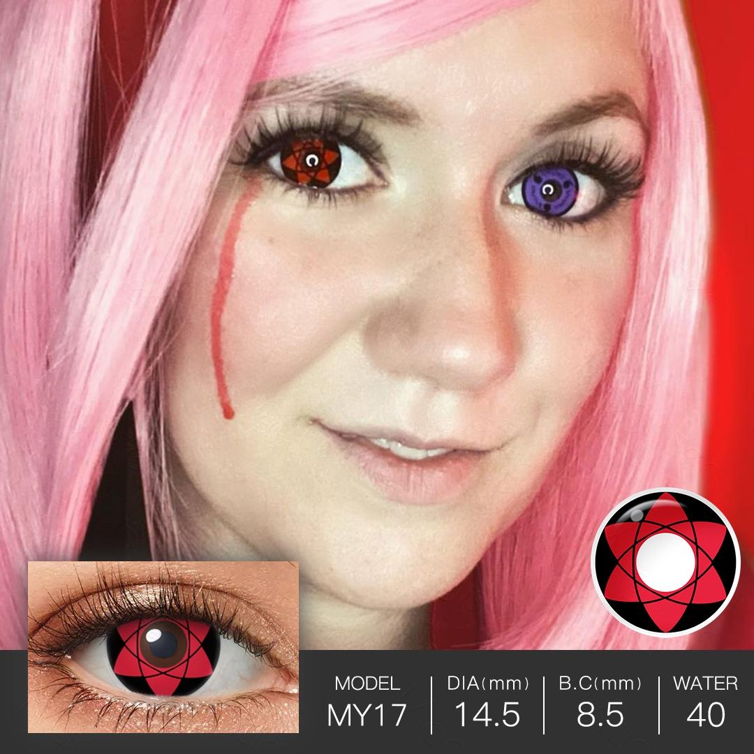 

Мягкие гидрогелевые цветные контактные линзы для Хэллоуина + контейнер для хранения MY17