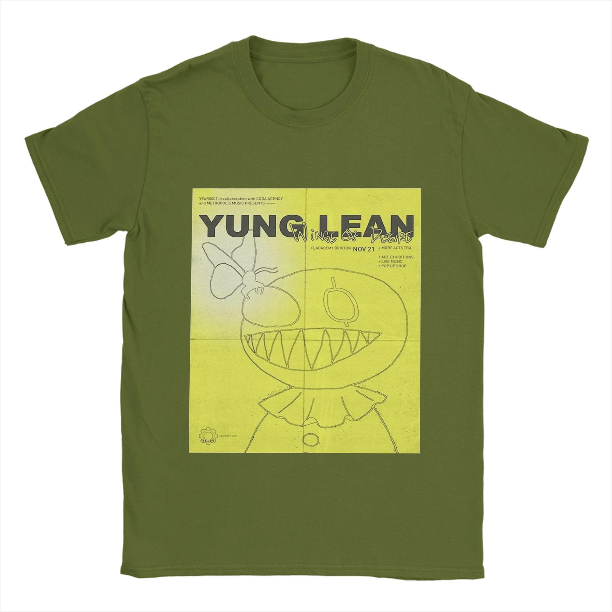 

Yung Lean Men s T Shirt Cool Tee Shirt Short Sleeve Crewneck T-Shirts Pure Cotton Graphic Printed Tops 4XL