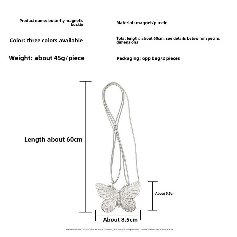 Butterfly Curtain Binding Tape Magnetic Buckle Binding Gauze Curtain Door Curtain Binding Tape Curtain Buckle