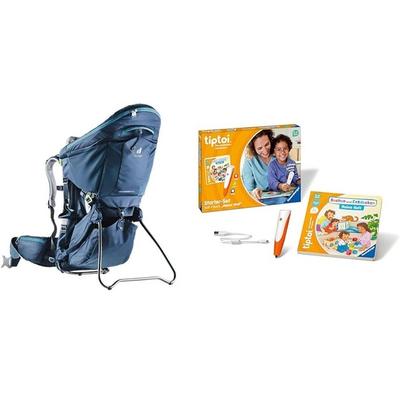 Backpack Deuter Kid Comfort Pro Child Carrier Model 2021 + Ravensburger Tiptoi Starter Set Midnight (3620321-3003)