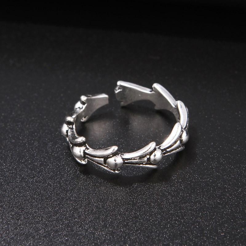 Vintage Silver Big East Gate Cross Ring Female Croix Punk Trend Men'S And Women'S Open Index Finger Ring