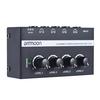Ammoon HA400 Ultra-compact 4 Channels Mini Audio Stereo Headphone Amplifier with Power Adapter