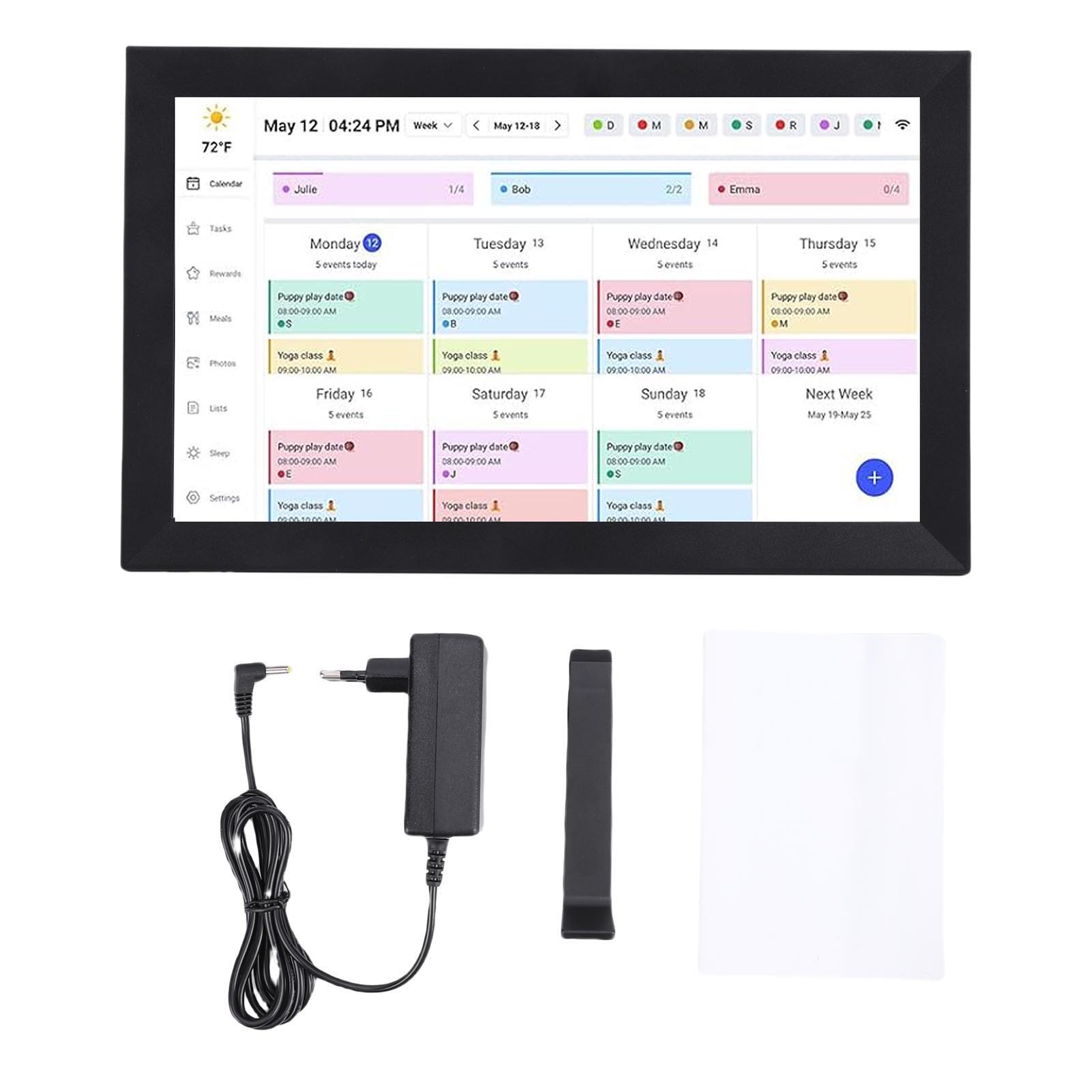 Smart Digital Calendar 15.6 Inch Touchscreen WiFi 1080P HD Interactive Display Wall Planner Digital Calendar with APP EU PLUG