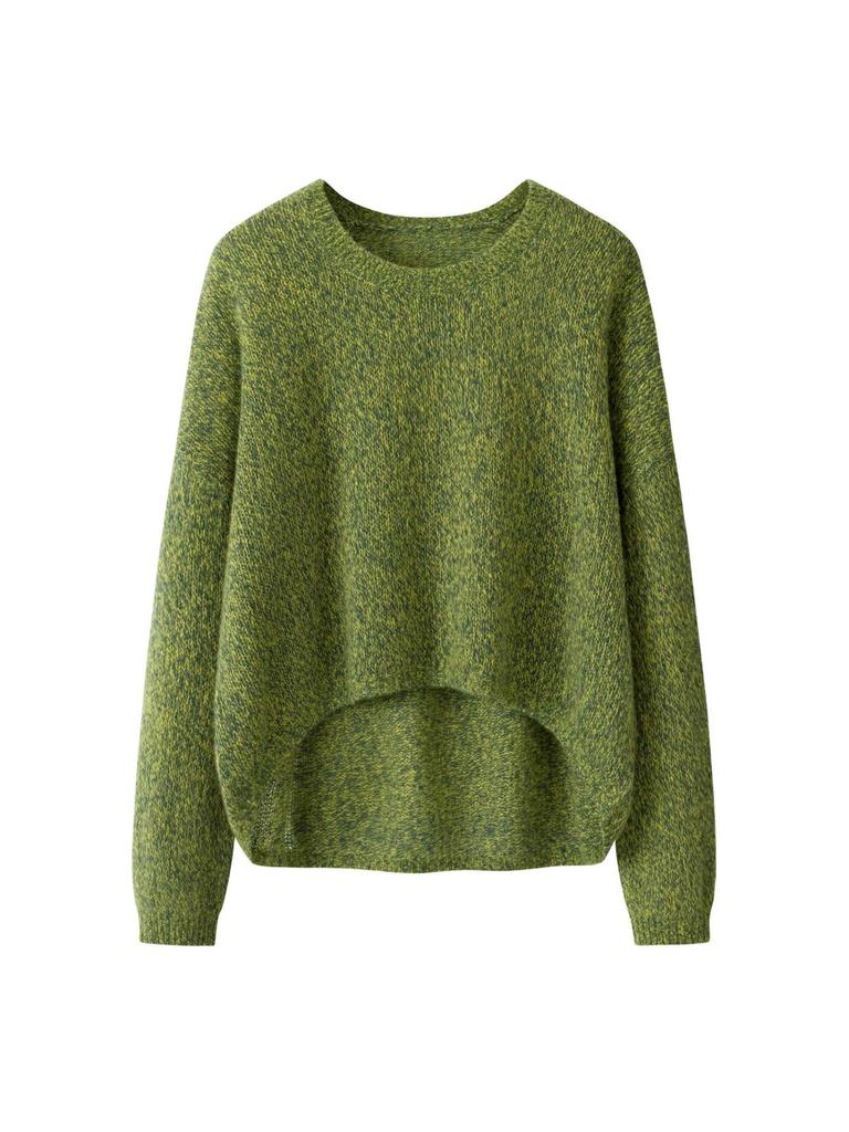 Damen Weicher Kaschmir Strickpullover - Rundhalsausschnitt, Lockere Passform, Einfarbiger Pullover für Herbst/Winter