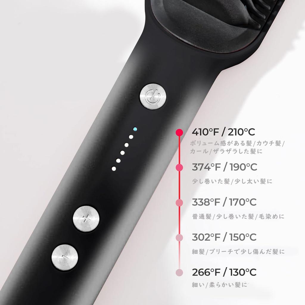 Lazysong Heat Brush Type Hair Straight Hair Brush Ceramic Burn Professional 5 Level Temperature Present Brush, Iron, Brush, Iron, Coating, Prevention,