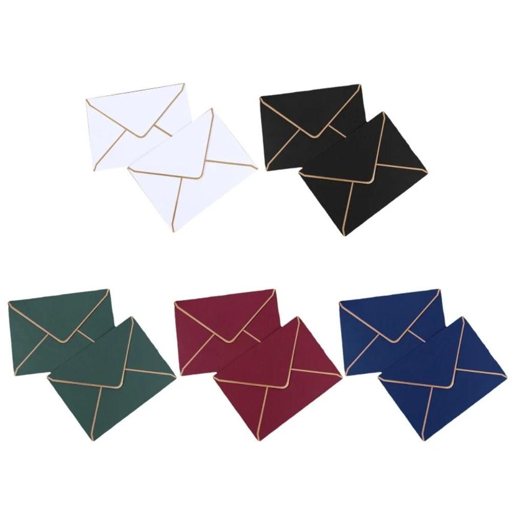 10pcs Invitation Card Decoration Envelope Set Bronzed Seal Blessing Thank Envelopes  Mailers Set