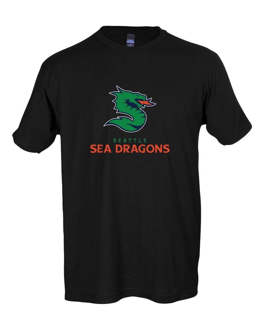 Unisex Adult Casual Graphic Seattle Sea Dragons XFL Team logo shirt... M