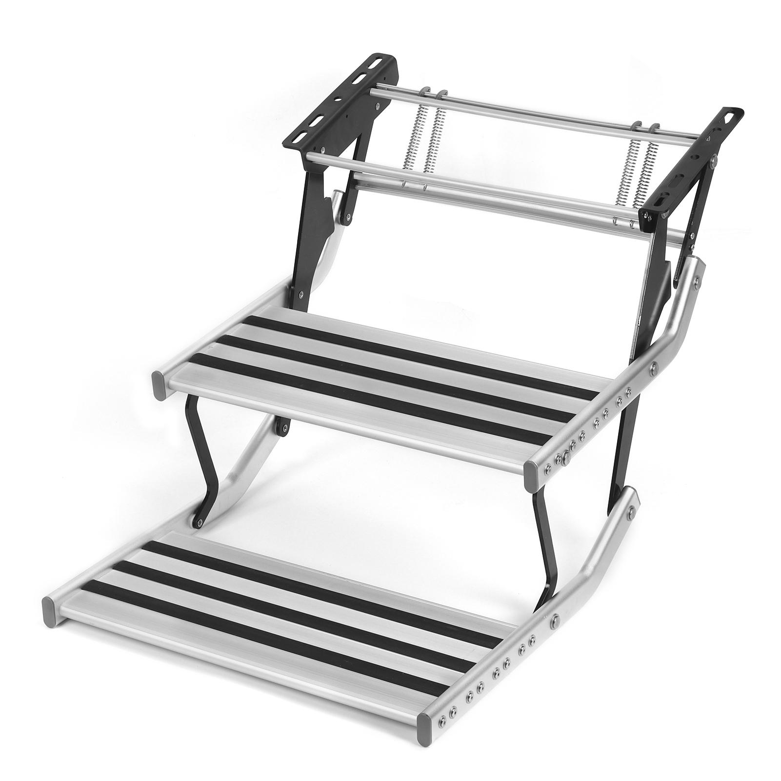 

Ручная складная лестница из алюминиевого сплава с двумя ступеньками для автофургона с крепежным стержнем с противоскользящим креплением M10