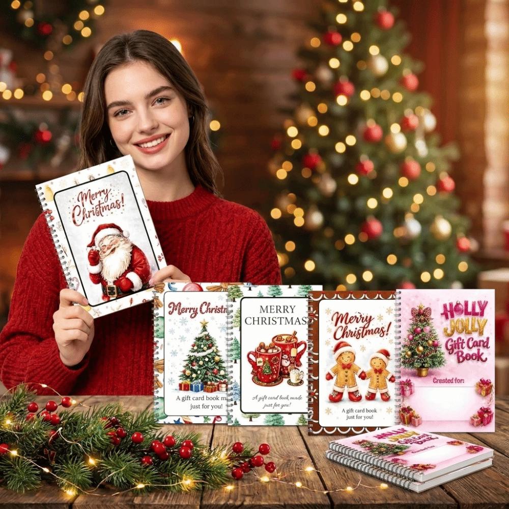 Christmas Theme Gift Card Book Booklet Format Christmas Gift Card Holder Gift Card Organizer Teens