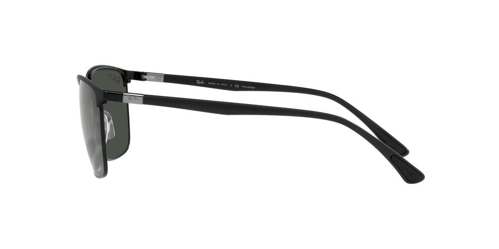 Sunglasses RB3686 Matte Dark Gray Contrast Enhanced Polarized Size 57 Ray-Ban Black/Black/Chromance/Crystal Lenses,