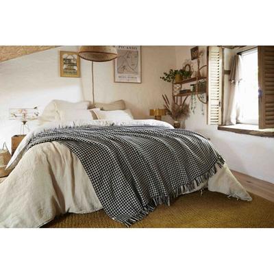 Dyed Woven Fringed Bedspread "Gaspard" 240 X 260 Cm