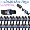2/10x 4 Pole Audio Speaker Plugs Twist Lock Connectors Music Listening Supplies for Neutrik Speakon NL4FCGood Product