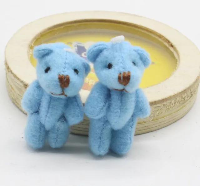S Kawaii Kleine Beren Pluche Speelgoed 4cm Mini Teddybeer Gevulde Pluche Poppen Voor Meisje Sleutelhanger Gewricht Beweegbare Beer Kinderen Cadeau gray