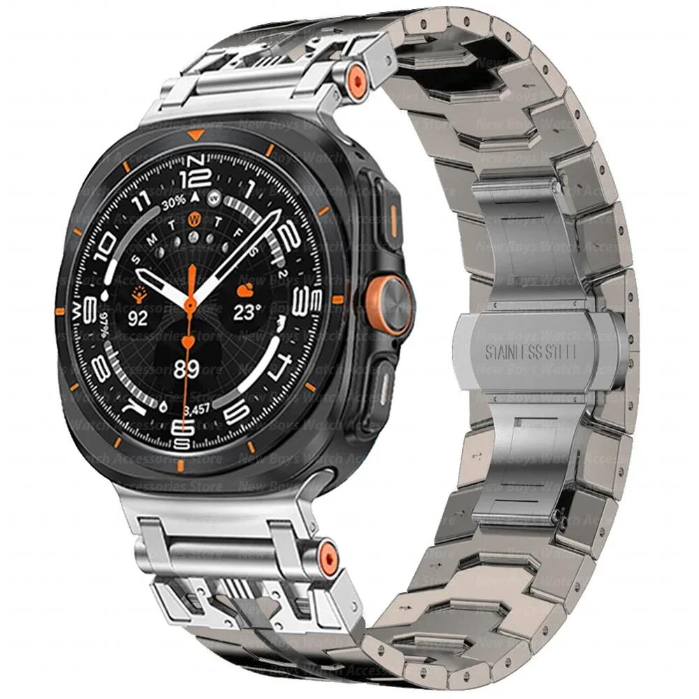 Stainless Steel Bracelet for Samsung Galaxy Watch Ultra 47mm Band for SAMSUNG 7 GALAXY ULTRA 47MM Men Business Strap Watchband